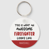 Personalisierter Phantastischer Feuerwehrmann Feue Schlüsselanhänger (Vorderseite)