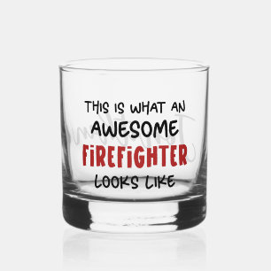 Personalisierter Phantastischer Feuerwehrmann Feue Whiskyglas