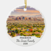 Personalisierter Phoenix-Schmuck, Maßgeschneidert  Keramik Ornament (Vorne)