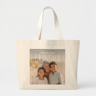 Personalisierter PhotoPop Wir lieben dich so sehr Jumbo Stoffbeutel