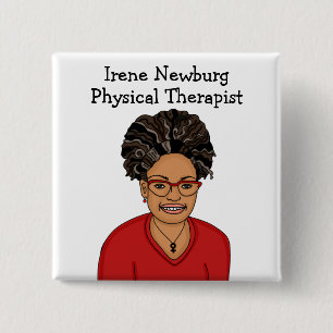 Personalisierter Physiotherapeut Kennzeichnung Button