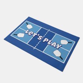 Personalisierter Pickleball Court Carolina Blue Fußmatte