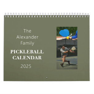 Personalisierter Pickleball-Foto-Kalender Kalender