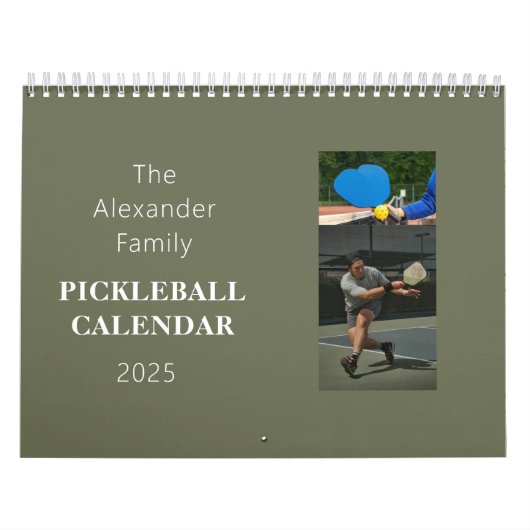 Personalisierter Pickleball-Foto-Kalender Kalender (Titelbild)