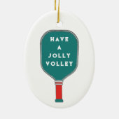 Personalisierter Pickleball-Keepake Keramik Ornament (Hinten)