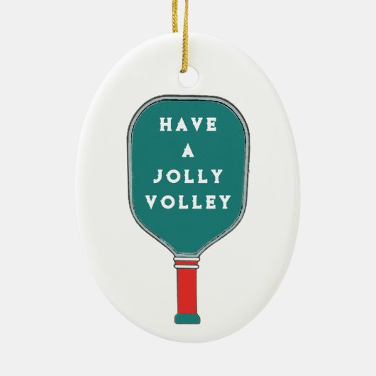 Personalisierter Pickleball-Keepake Keramik Ornament (Hinten)