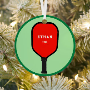 Personalisierter Pickleball-Keepake Ornament Aus Metall