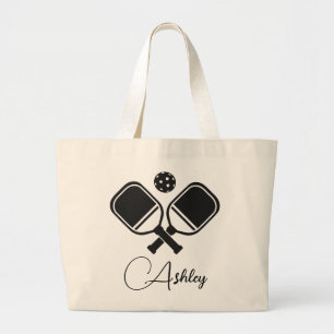 Personalisierter Pickleball-Name Strippenpaddeln Jumbo Stoffbeutel