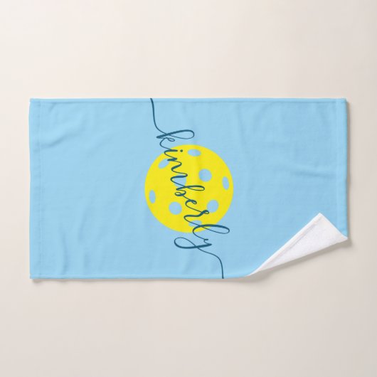 Personalisierter Pickleball-Skriptname Blau Handtuch (Handtuch)