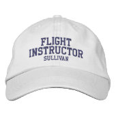 Personalisierter Pilot eines Fluglehrers Bestickte Baseballkappe (Vorderseite)