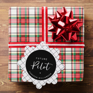 Personalisierter Pilot Elegant Ornament Karte