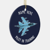 Personalisierter Pilot in der Keramik Ornament (Rechts)