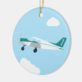 Personalisierter Pilot Keramik Ornament (Links)