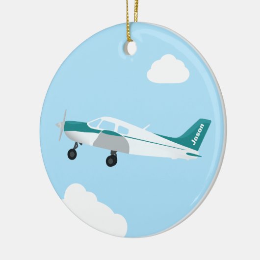 Personalisierter Pilot Keramik Ornament (Links)