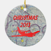 Personalisierter Pilot Keramik Ornament (Hinten)