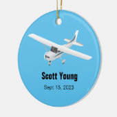 Personalisierter Pilot Keramik Ornament (Links)