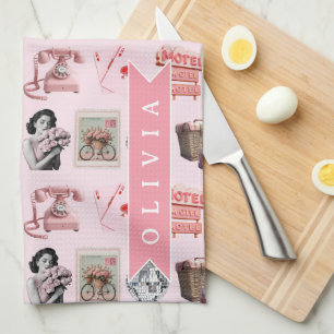 Personalisierter Pin-Up Glamour Alter Hollywood Re Geschirrtuch