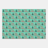 Personalisierter Pine Tree & Frohe Weihnachten Geschenkpapier Set (Vorderseite 3)