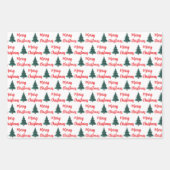 Personalisierter Pine Tree & Frohe Weihnachten Geschenkpapier Set (Vorderseite 2)