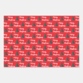 Personalisierter Pine Tree & Frohe Weihnachten Geschenkpapier Set (Vorderseite)