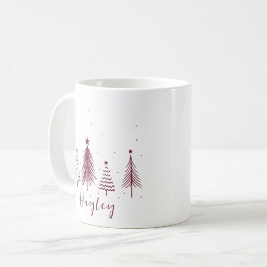 Personalisierter Pine Tree Kaffeetasse (Vorderseite Links)