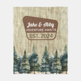 Personalisierter Pine Tree Outdoor Fleece Blanket