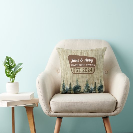 Personalisierter Pine Tree Outdoor Nationalpark Kissen (Stuhl )