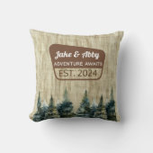 Personalisierter Pine Tree Outdoor Nationalpark Kissen (Vorderseite)