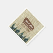 Personalisierter Pine Tree Outdoor Nationalpark Serviette (Ecke)