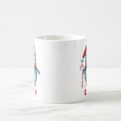 Personalisierter Pinguin mit Candy Cane Individuel Kaffeetasse (Mittel)
