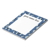 Personalisierter Pinguin Notepad Notizblock (Rotiert)