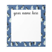Personalisierter Pinguin Notepad Notizblock (Vorderseite)