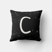 Personalisierter Pinguin Schwarzweiß | Baby Kissen (Rückseite)