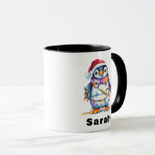 Personalisierter Pinguin Weihnachten Individuelle Tasse (VorderseiteRechts)
