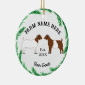 Personalisierter Pinienkrebs der Boer Goat Farm #2 Keramik Ornament (Rechts)