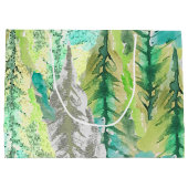 Personalisierter Pinienwald Große Geschenktüte (Rückseite)