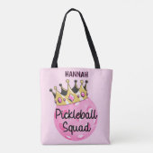 Personalisierter Pink Crown Pickleball Squad Tasche (Rückseite)