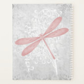 Personalisierter Pink Dragonfly-Planer Planer (Rückseite)