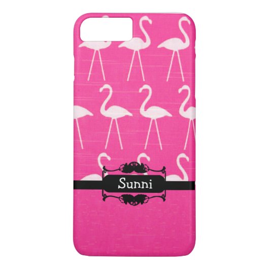 Personalisierter Pink Flamingo TelefonCase Case-Mate iPhone Hülle (Rückseite)