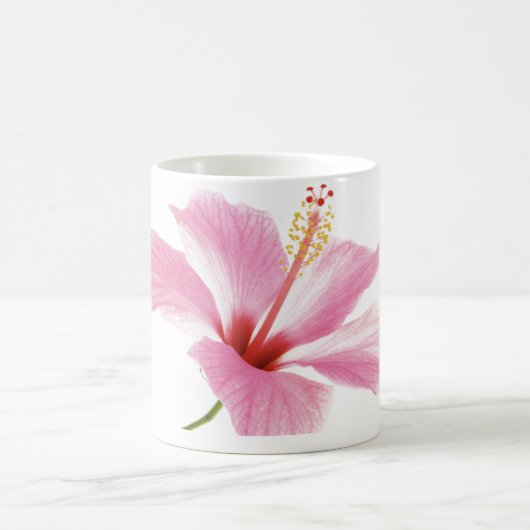 Personalisierter Pink-Hibiskus-Kaffee/Tee-Tasse Kaffeetasse (Mittel)