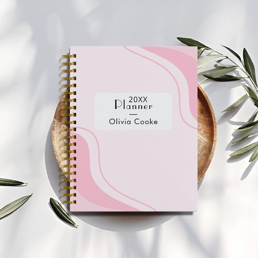 Personalisierter Pink-Jahresplanner mit Individuel Planer