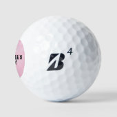 Personalisierter Pink Keepake weiblicher Spieler: Golfball (Logo)