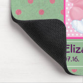 Personalisierter Pink Teddy Bear Baby Keepake Mousepad (Ecke)