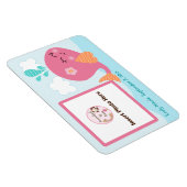 Personalisierter Pink Whale Foto Magnet Keepake (Rechte Seite)