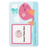 Personalisierter Pink Whale Foto Magnet Keepake (Vertikal)