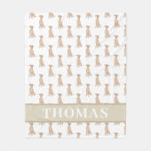 Personalisierter Pinscher Fleecedecke (Vorderseite)