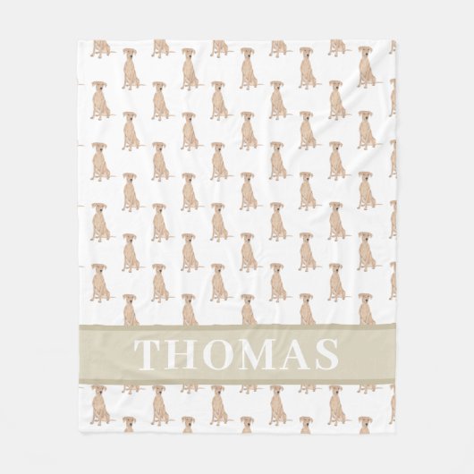 Personalisierter Pinscher Fleecedecke (Vorderseite)