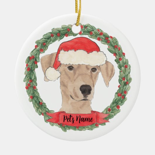 Personalisierter Pinscher Keramik Ornament (Vorne)