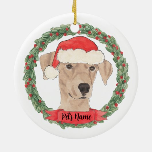 Personalisierter Pinscher Keramik Ornament (Hinten)