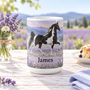 Personalisierter Pinto American Saddlebred Lavende Kaffeetasse